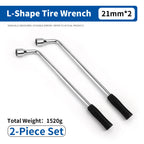 1PC Car Spare Tire Lug Wrench L- type Hexagonal Head Socket Spanner Repair Hand Tool, Standard Tire Wrench 17/19/21/22/23mm