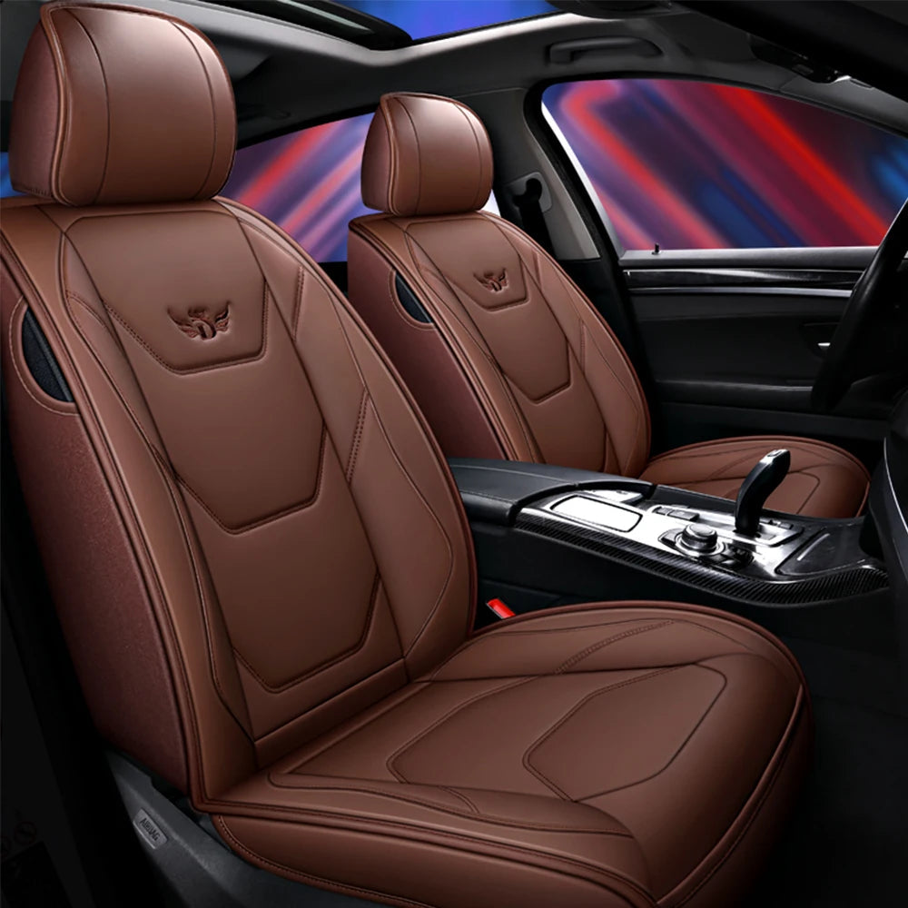 Leather Car Seat Covers For Solaris Hyundai Tucson 2019 Kona Getz ix35 Creta ix25 i40 Accent Ioniq Veloster Santa Fe Accessories CM World