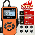 Car OBD2 Scanner Diagnostic Tool Code Reader, Car Voltage Tester Engine Fault Code Scanner, Charging Tester Diagnostic Tool V100 Car Mobile World