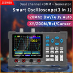 ZEEWEII DSO3D12 3.2 Inch Desktop Digital Oscilloscope 120M Bandwidth Dual Channel Multimeter and Signal generator 3 in 1 CM World