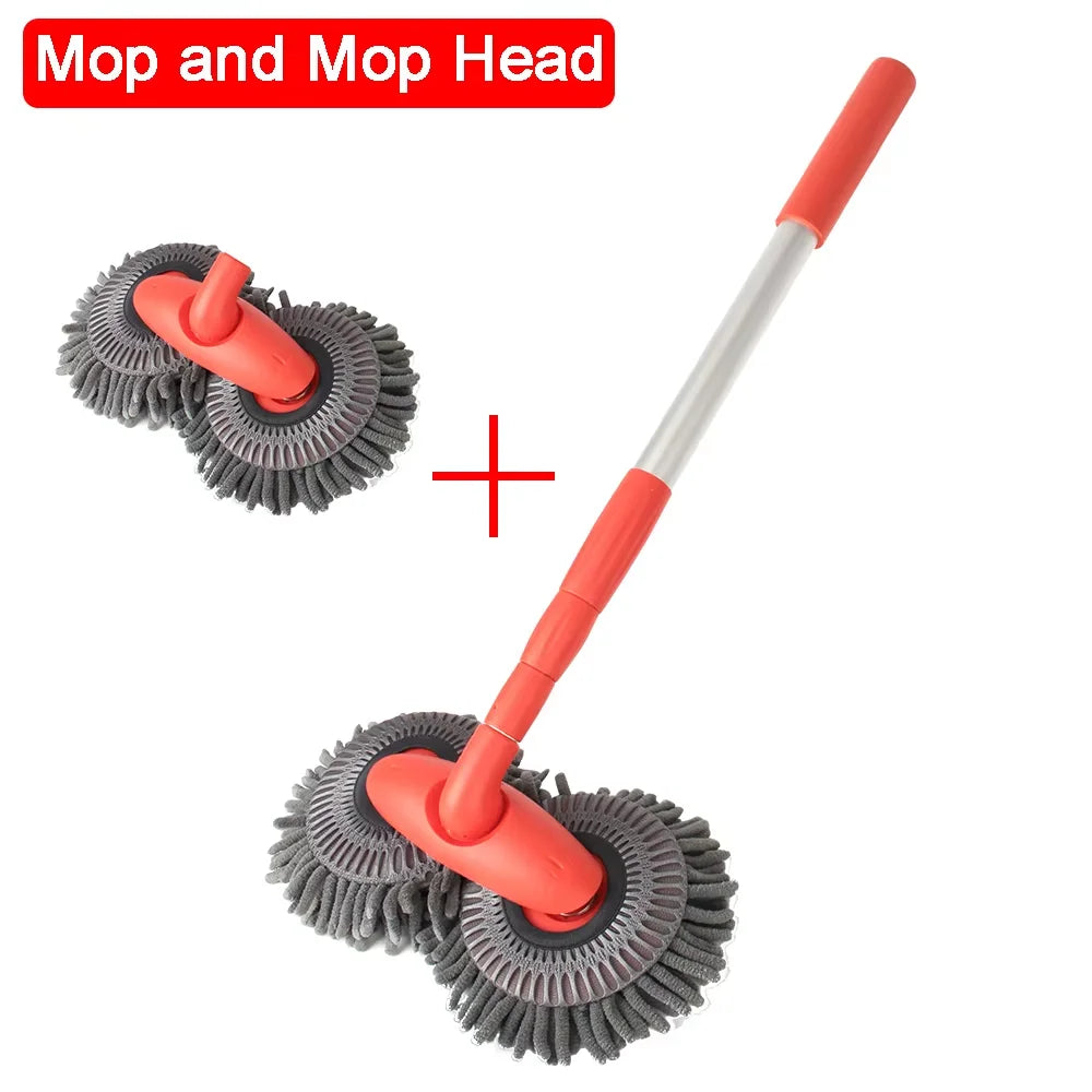 Chenille Foam Car Cleaning Brush – Extendable Handle for Roof, Glass & Body, Gentle on Clear Coat & Paint