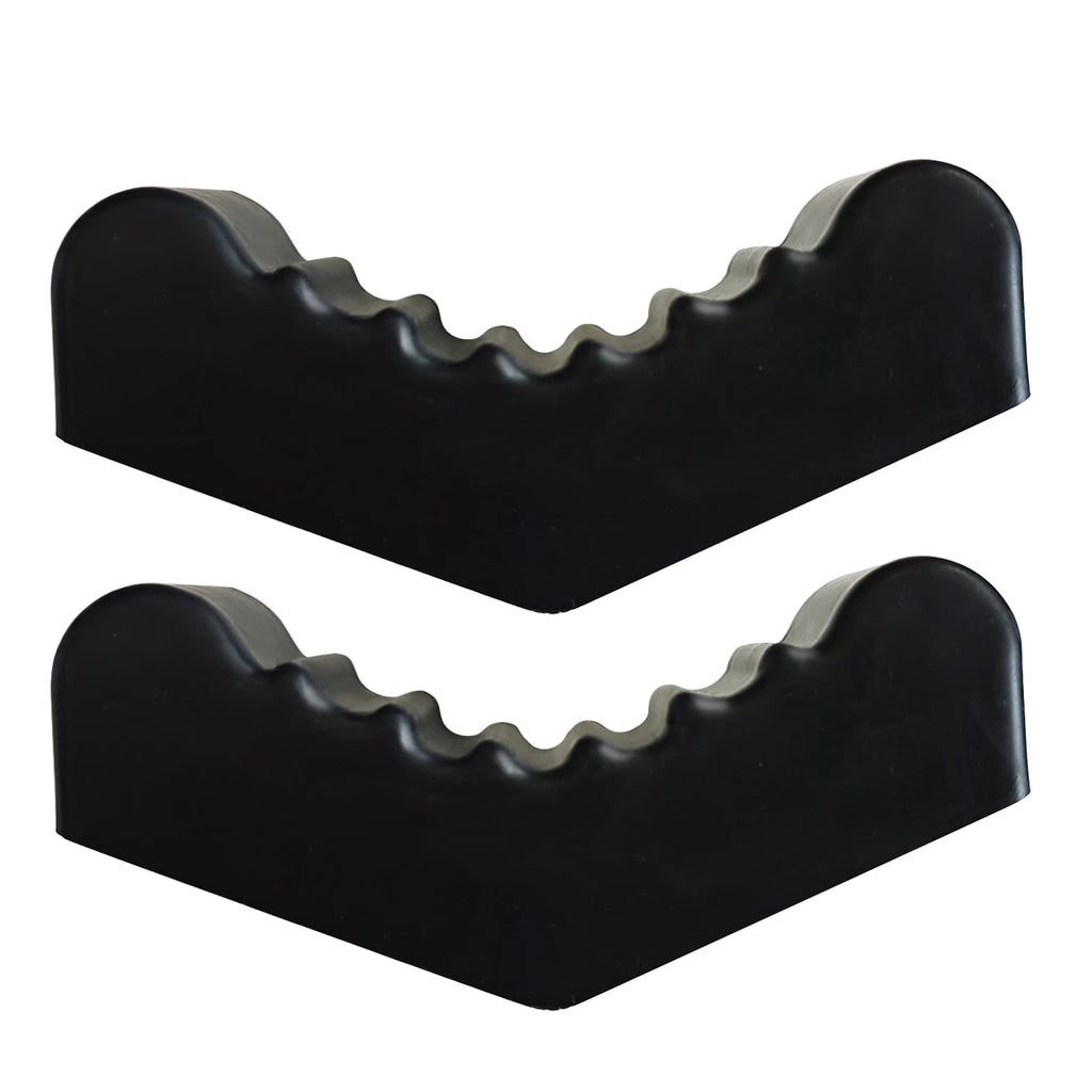 2PCS Universal Car Rubber Slotted Jack Stand Pad Lift Pads Adapter Repair Tool 3 / 6 Ton Frame Stand Rail Pinch Adaptor Black CM World