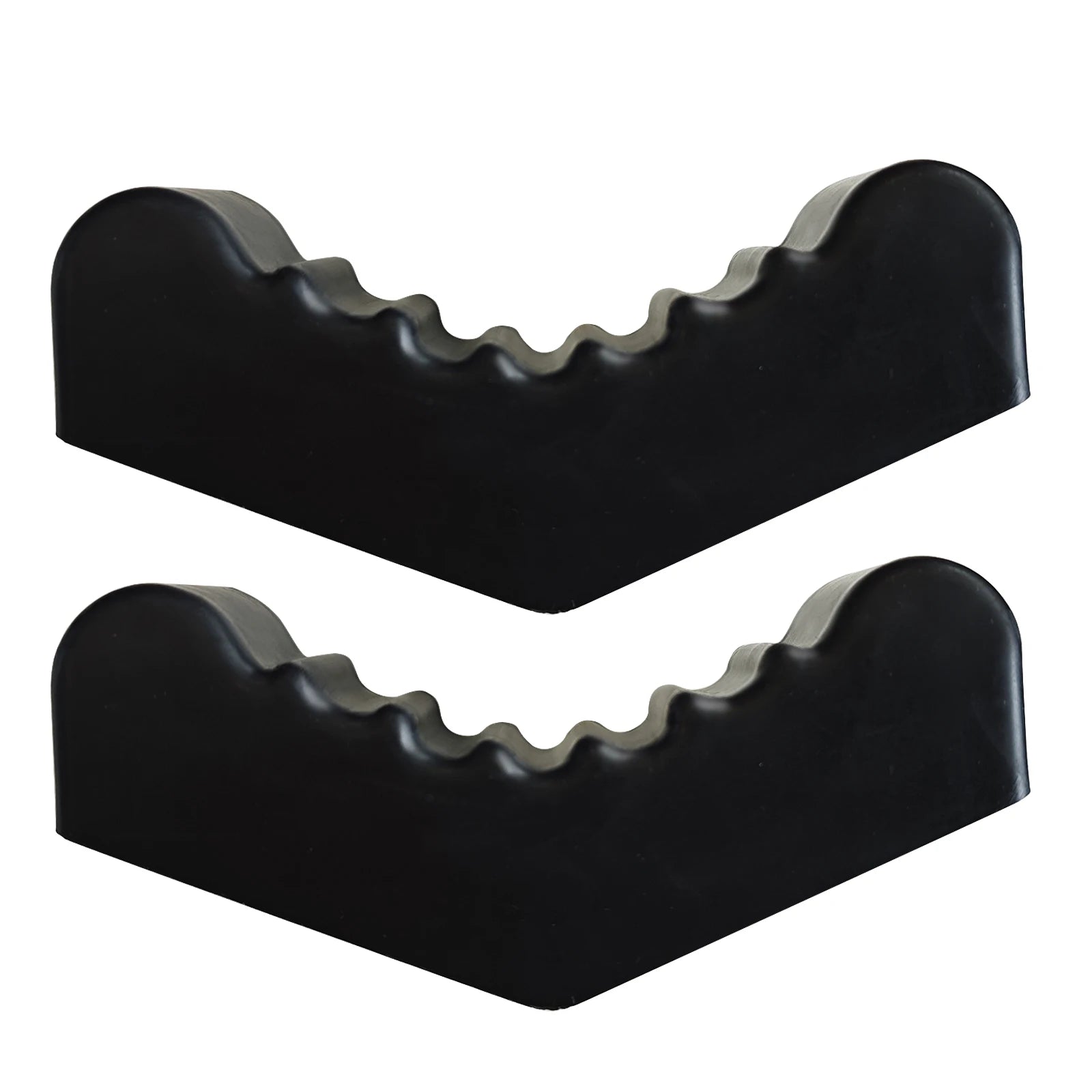 2PCS Universal Car Rubber Slotted Jack Stand Pad Lift Pads Adapter Repair Tool 3 / 6 Ton Frame Stand Rail Pinch Adaptor Black CM World