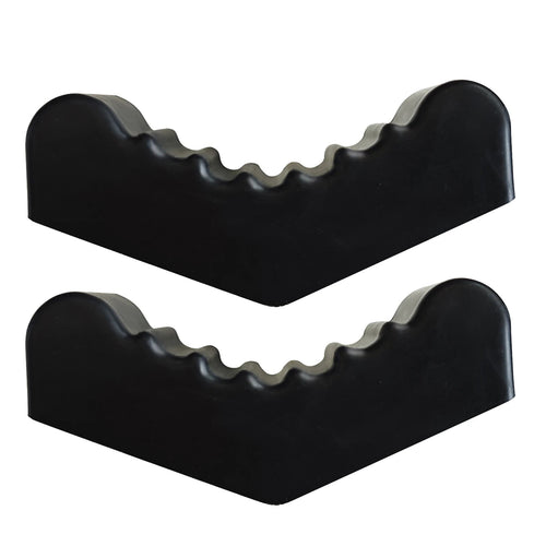 2PCS Universal Car Rubber Slotted Jack Stand Pad Lift Pads Adapter Repair Tool 3 / 6 Ton Frame Stand Rail Pinch Adaptor Black CM World