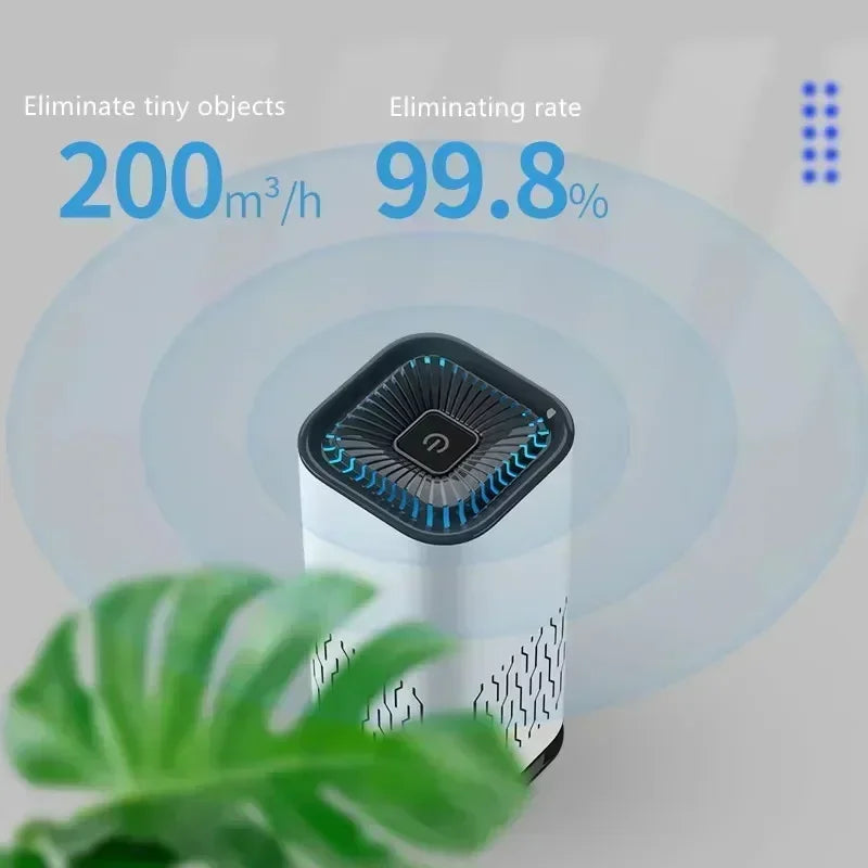 Air Purifiers Small Portable Hepa Filter Air Purifier Home Remove Smoke Odor Formaldehy for Car Bedroom Small Air Purifier CM World