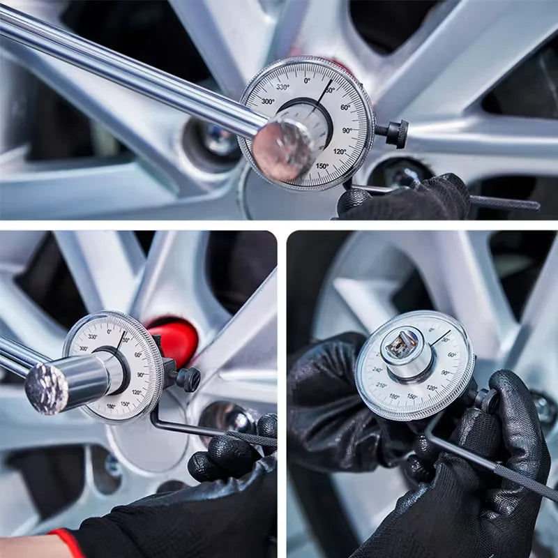 1/2 Inch Adjustable Torque Wrench Torque Meter Dial Automotive Disassembly Tool Calibrated In Degree Hand Spanner Repair Tool
