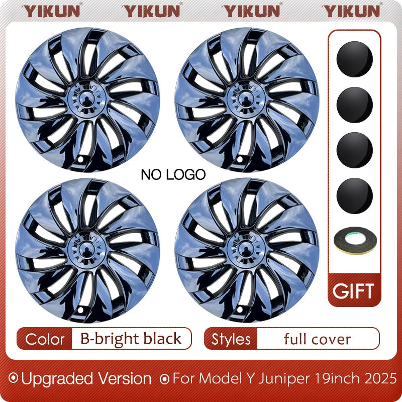 19 Inch 4PCS HubCap for Tesla Model Y Juniper 2025 Performance Replacement Wheel Cap Automobile Full Rim Cover Accessories 2026 CM World