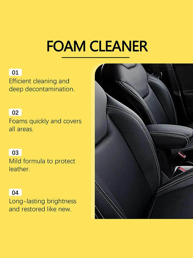 Multifunctional car upholstery cleaner car upholstery seat waterless wash powerful de-greasing cleaner universal 2026