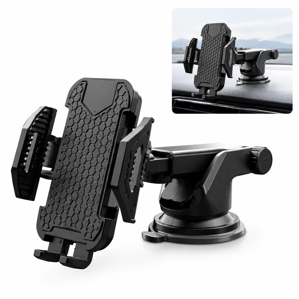 Universal Car Phone Holder Dashboard Windshield Vacuum Suction Cup Mount 360 Rotation Anti Shake GPS Navigation Bracket