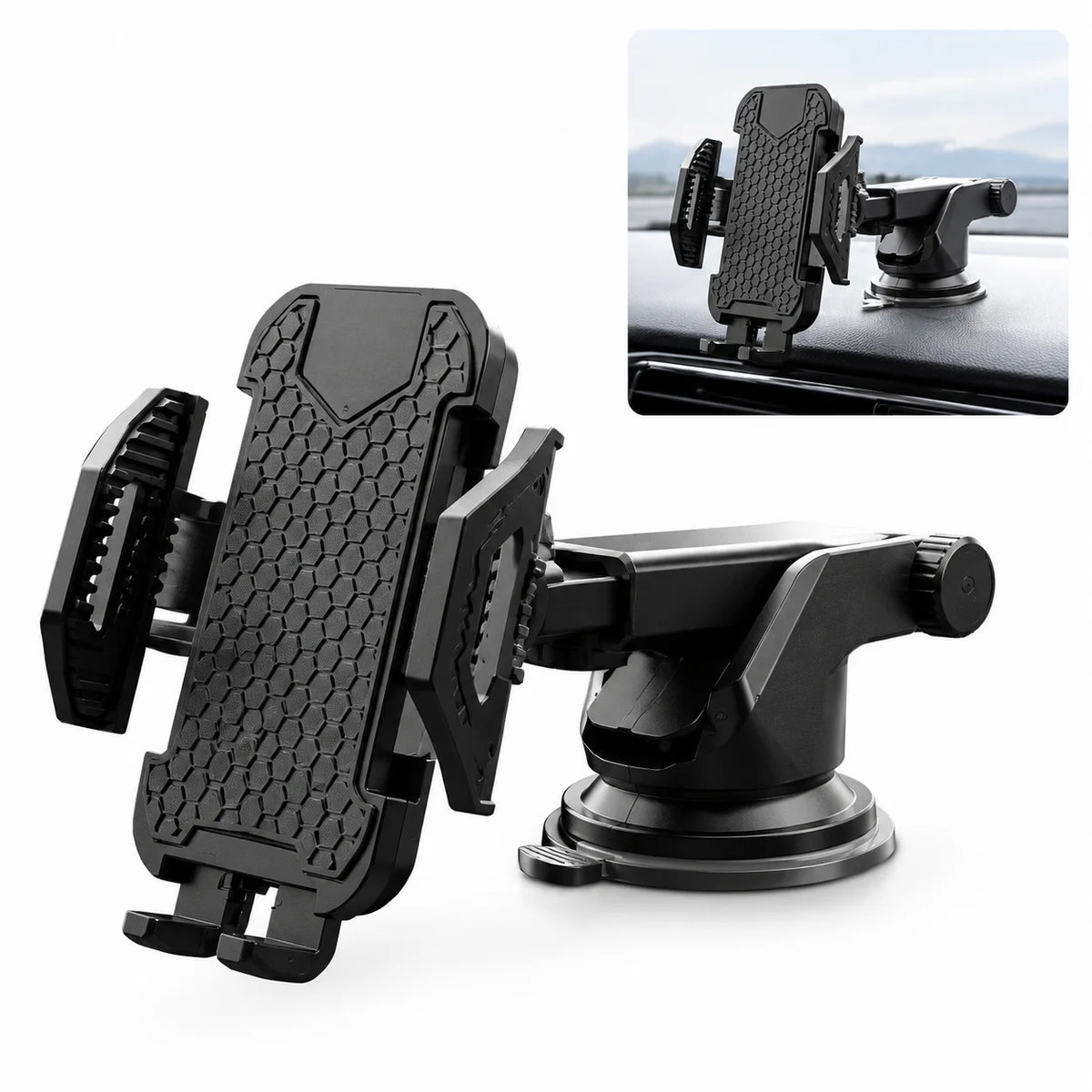Universal Car Phone Holder Dashboard Windshield Vacuum Suction Cup Mount 360 Rotation Anti Shake GPS Navigation Bracket