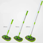 2 In 1 Car Cleaning Brush Car Wash Brush Duster Telescoping Alloy Long Handle Cleaning Mop Chenille Broom Auto Accessories CM World