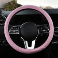 Motoptes Car Anti-Slip Leather Steering wheel Cover Universal car Steering Wheel Protective Cover Fashion Style 38cm Pink CM World