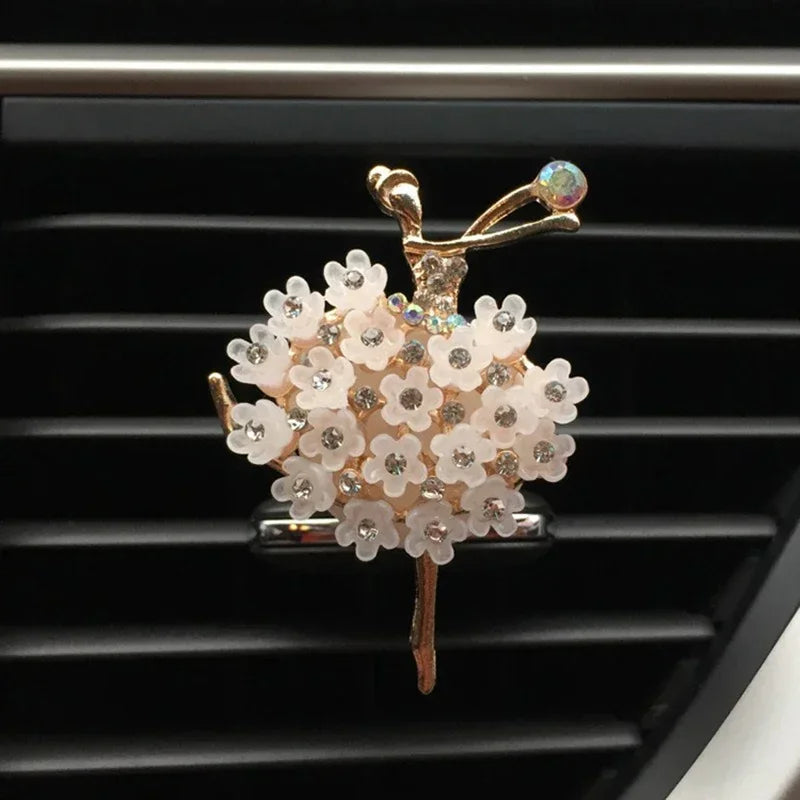 Car Fragrance Perfume Clip Diffuser Ballet Girl Car Air Freshener Auto Vent Scent Parfum Diffuser Diffuseur Voiture Car Purifier CM World