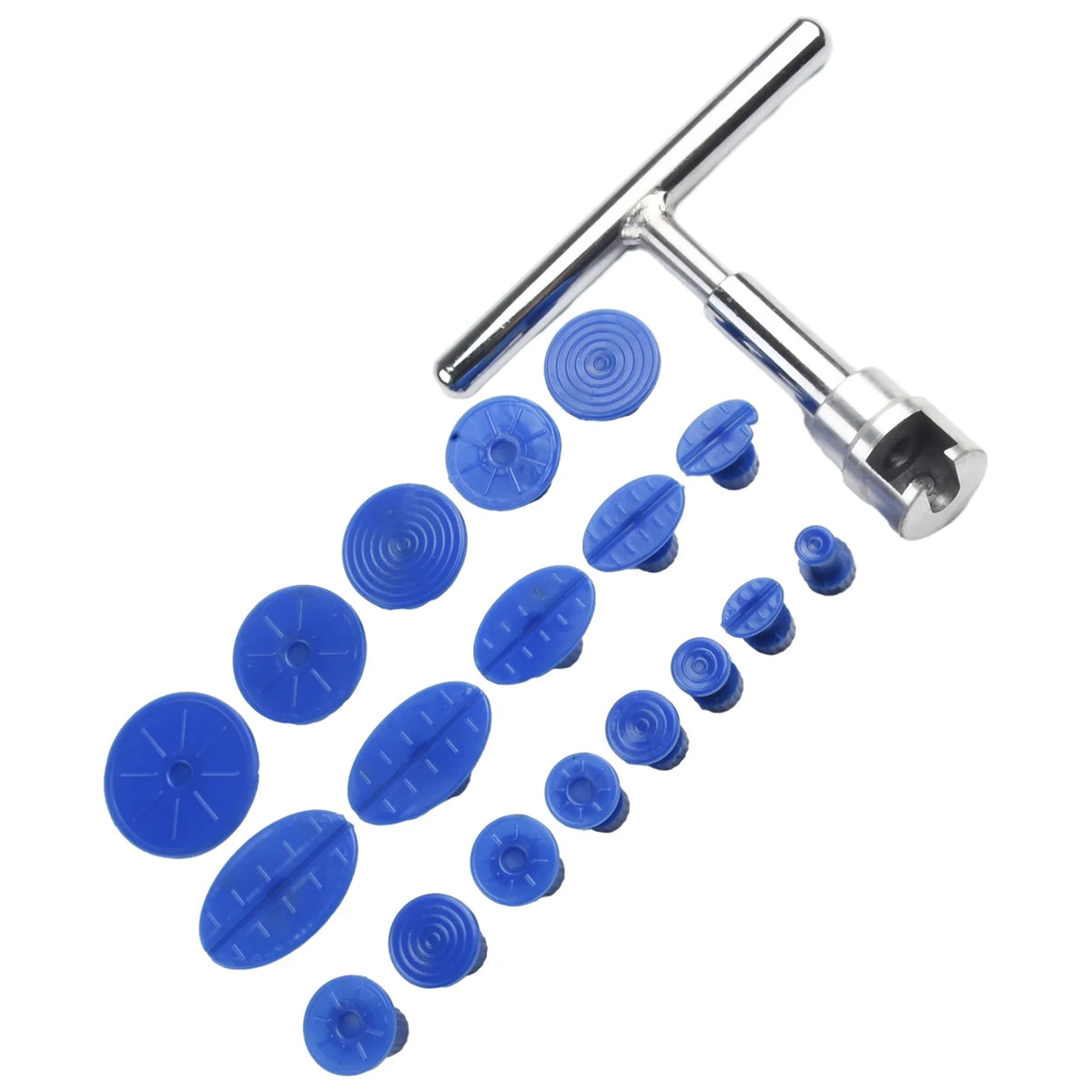 Car Dent Repair Puller Remove Dents Suction Cup Tool With 18pcs Plastic Glue Tabs T-Handle Dent Remover Car Accessories
