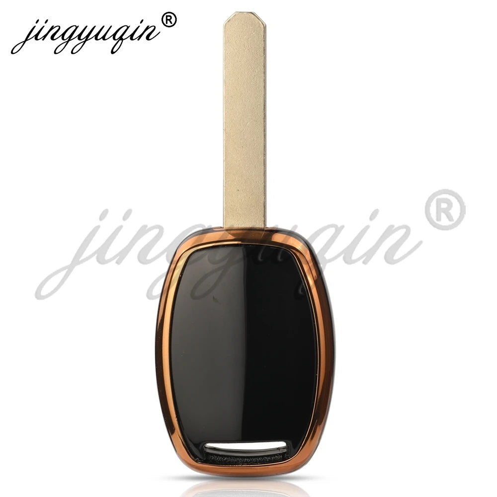 jingyuqin TPU Car Key Remote Fob Case Cover Keychain for Honda FIT CRV CRZ CIVIC Insight Ridgeline HRV Jazz ACCORD Pilot City CM World