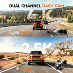 10-Inch Touch Screen IMX678 4K+2.5K Mirror Dash Cam Rear View Mirror Camera, Parking Assist, Loop Recording, Night Vision, 5.8GHz.WiFi, ADAS, LCA, BSD Functions, External GPS, 64G Card - Suitable for Most Vehicle Models