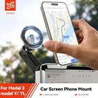 YZ Magnetic Car Phone Holder for Tesla Model YL Y 3  Car Display Screen Side 360 Degree Rotation Car Mount for all iPhone 17 18
