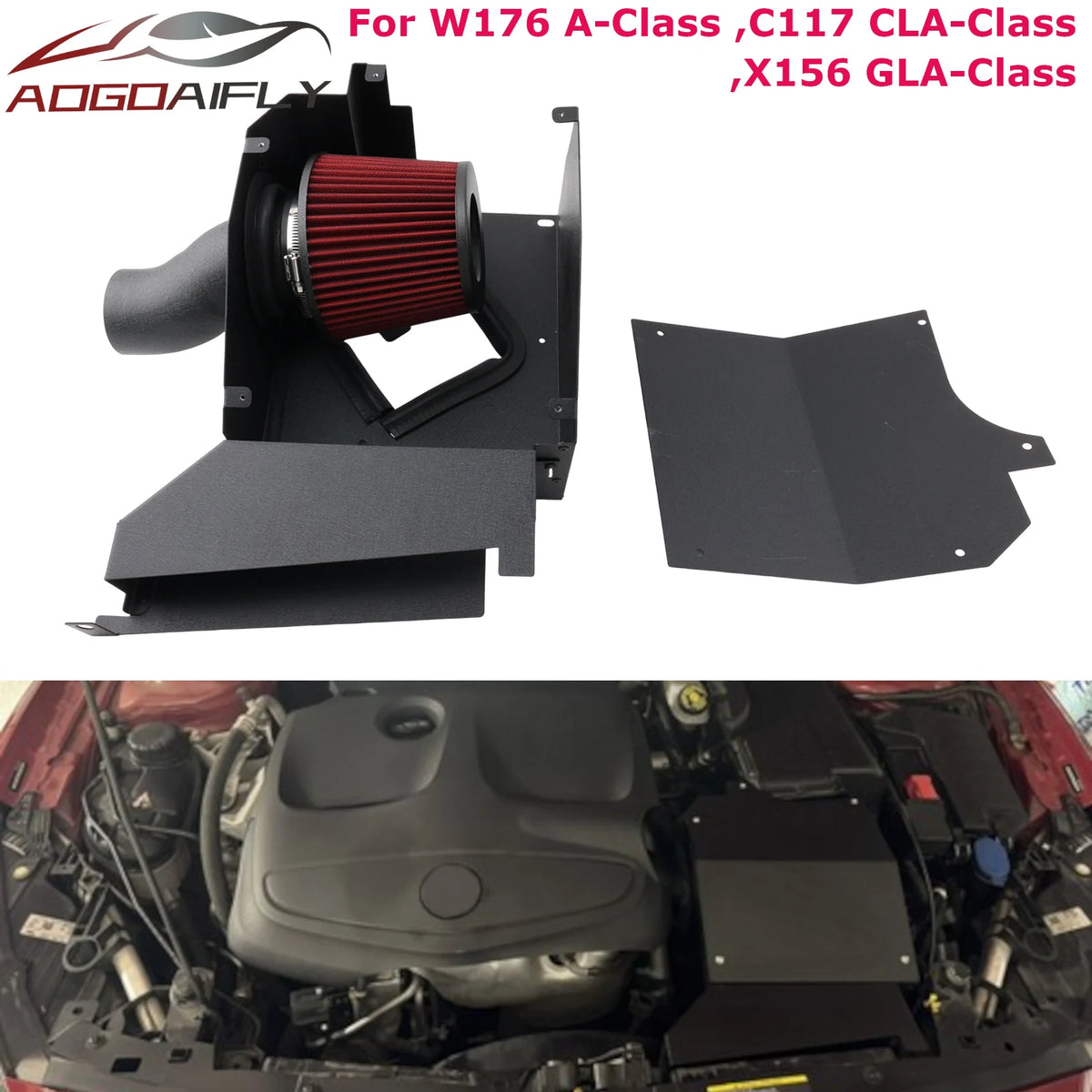 Cold Air Intake System For Mercedes-Benz A 180/200/250 (W176) CLA 180/200/250 (C117) GLA 180/200/250 (X156) 1.6T/2.0T