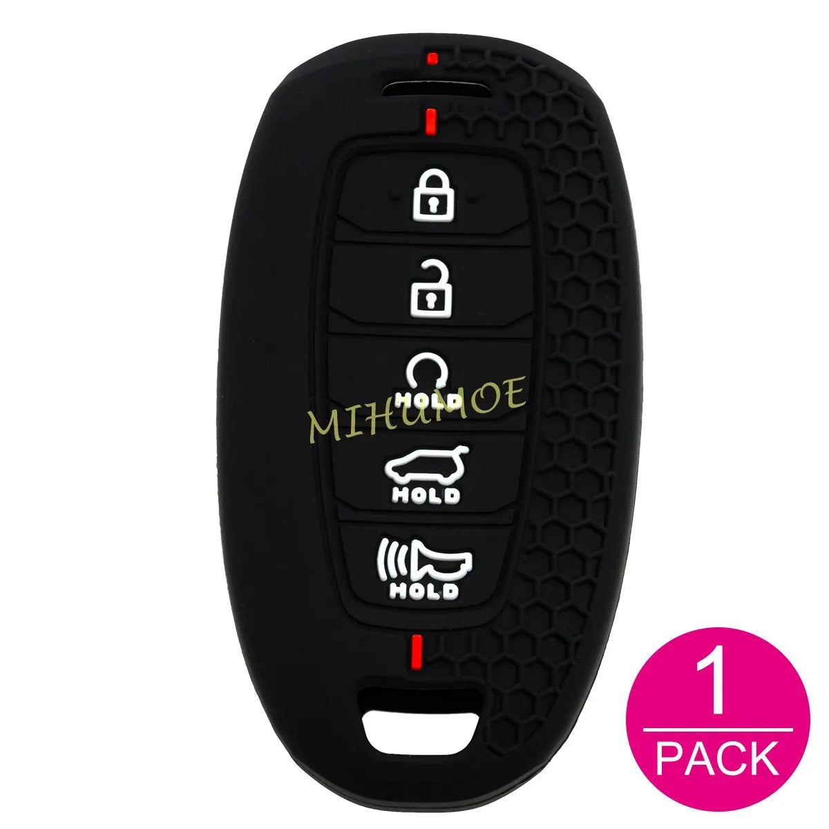 Car 5 Buttons Remote Key Case Keychain Shell Fob For 2020 2021 2022 Hyundai Palisade Elantra Silicone Key Holder Cover CM World