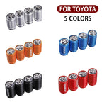 4Pcs Matt Car Wheel Tire Valve Caps for Toyota RAV4 Corolla Camry Frontier Supra C-HR Hilux Tacoma PradoCorolla CHR Accessories CM World