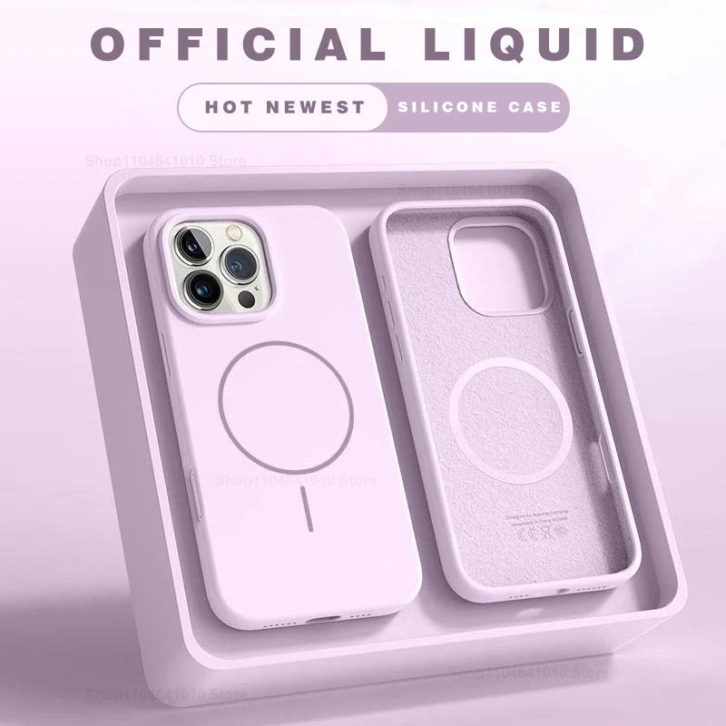 Magnetic Phone Case For iPhone 15 14 16 Plus 11 12 13 17 Pro Max Air Shockproof Silicone Cover For Magsafe Wireless Charge Cases Car Mobile World