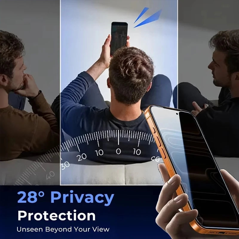 1-5Pcs Anti Spy Screen Protector For iPhone 17 16 15 14 13 12 11 Pro Max XS X XR Air 6 7 8 Plus 16e One Click Installation Glass Car Mobile World
