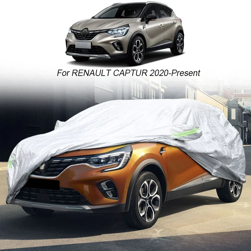 Full Dust Waterproof Car Cover Rain Frost Snow Protect Cover For Renault Captur CLIO KADJAR KADJAR KOLEOS QM6 KWID BW 2015-2025 Car Mobile World