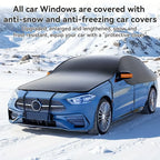 Car Cover Windshield Snow Cover Thickened Oxford Cloth Extended Hood Cover Winter Frostproof Summer UV-Protective Cover