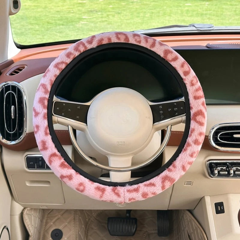 Car steering wheel cover plush warm car anti-slip handlebar cover winter antifreeze hand steering wheel cover CM World