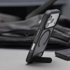 Invisible Folding Stand for Magsafe Magnetic Case For iPhone 17 Pro Max 17Pro Air Matte Skin Feel Wireless Charging Hard Cover Car Mobile World
