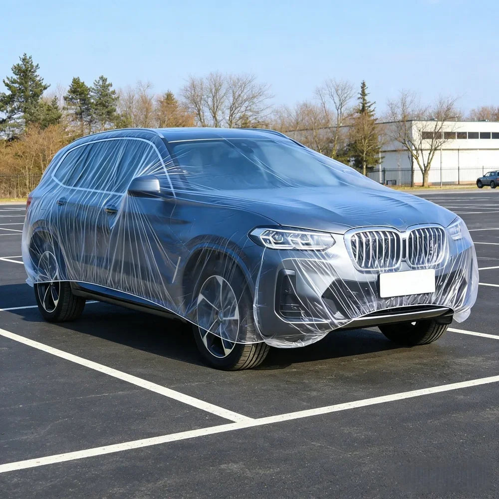 Rain proof, sun proof, sun shading, transparent disposable car clothes, full car cover, SUV dust cover, invisible rain cover