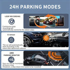360° Car DVR Dash Cam 4 Lens Front Rear Left Right Inside IPS Screen Rotatable Lens Night Vision 24H Parking G-Sensor Black Box Car Mobile World