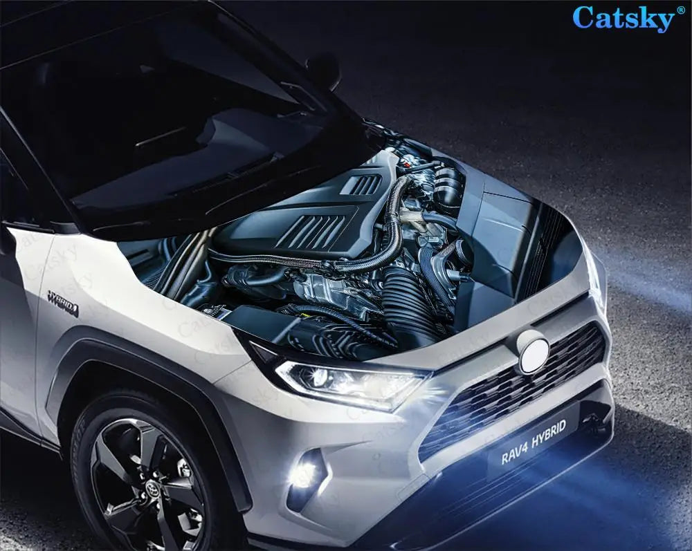 Car Hood Engine Art Car Hood Vinyl Stickers Wrap Vinyl Film Engine Cover Decals Sticker Universal Car Hood Protective Film