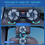 Car Fan  3-speed Car Seat Back Cooling Fan USB Charge Dual Head Fan 360 Degree Rotation Neck Cooler for Summer Car Accessories CM World
