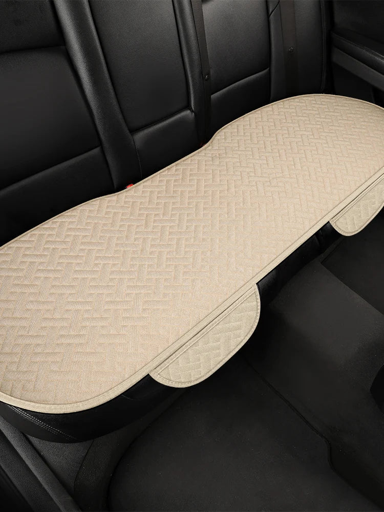 Car seat cushion, all season universal linen, driver's seat cover, small waist, single piece three piece set, half pack CM World