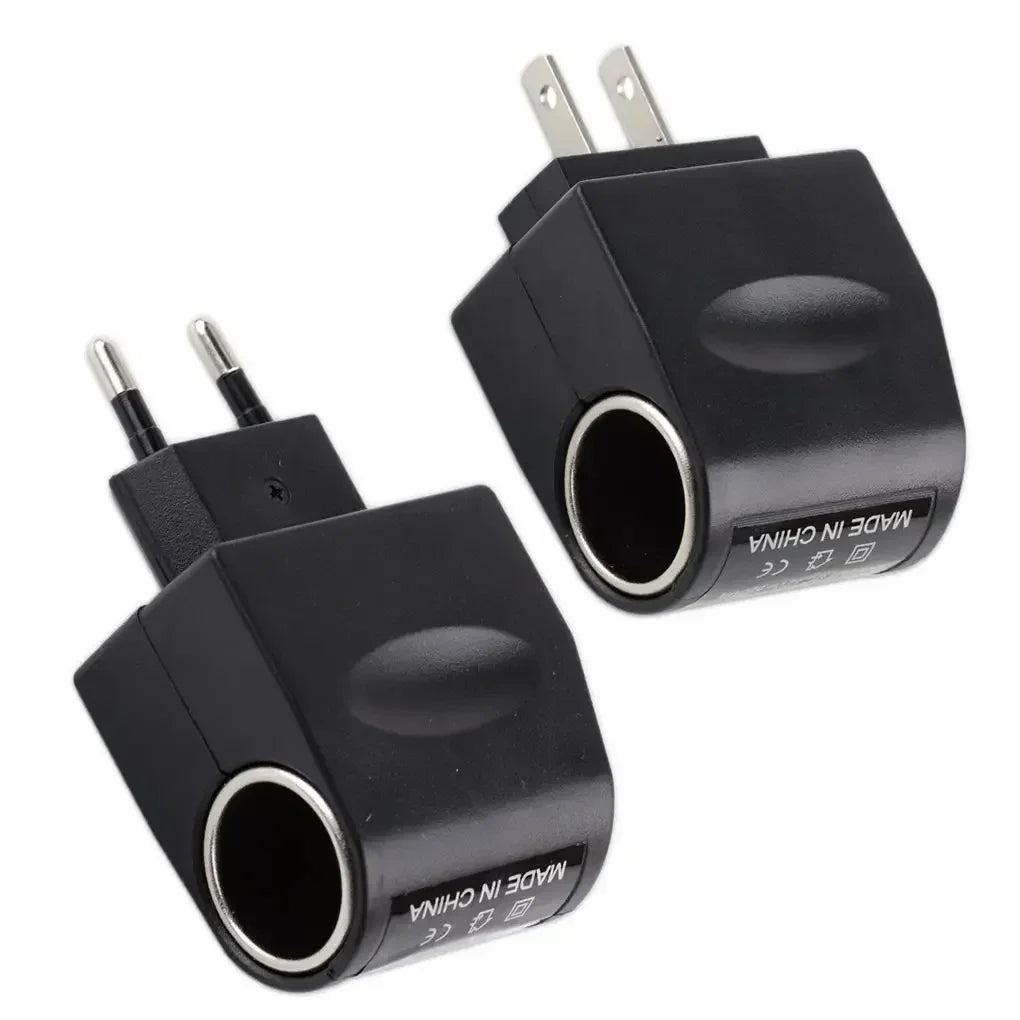 1PCS AC Adapter With Car Socket Auto Charger EU Plug 220V AC To 12V DC Use For Car Electronic Devices Use At Home
