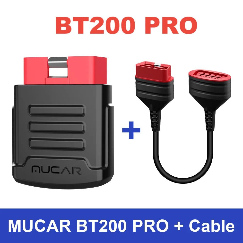 MUCAR BT200 BT200 PRO Car Scan Tool OBD2 Diagnostic Tool Full System Diagnosis scanner for all car 15 Reset Code Reader CM World