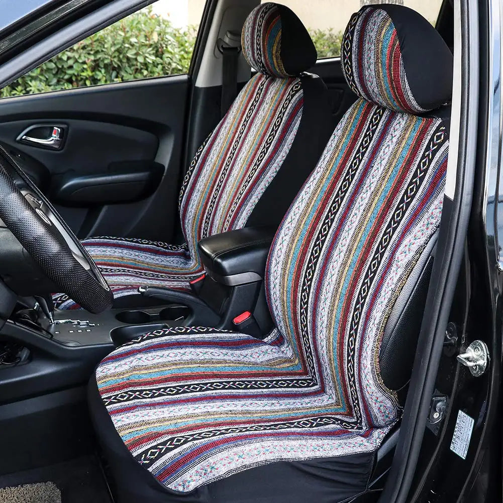 Multi-Color Baja Saddle Blanket Weave Universal Car Seat Cover CM World