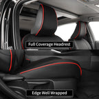 EKR Prius Custom Fit Car Seat Covers Leather Full Set For Toyota Prius/Prius Prime 2023 2024 2025 2026 LE/XLE/Limited/SE/XSE Etc Waterproof Leather Cushion Seat Protective Cover