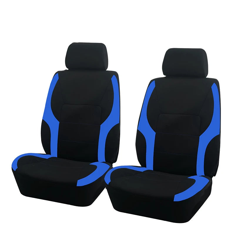 AUTO PLUS Sports Universal Polyester Car Seat Cover Set Fit Most Car Plain Fabric Bicolor Stylish Car Accessories Seat Protector CM World