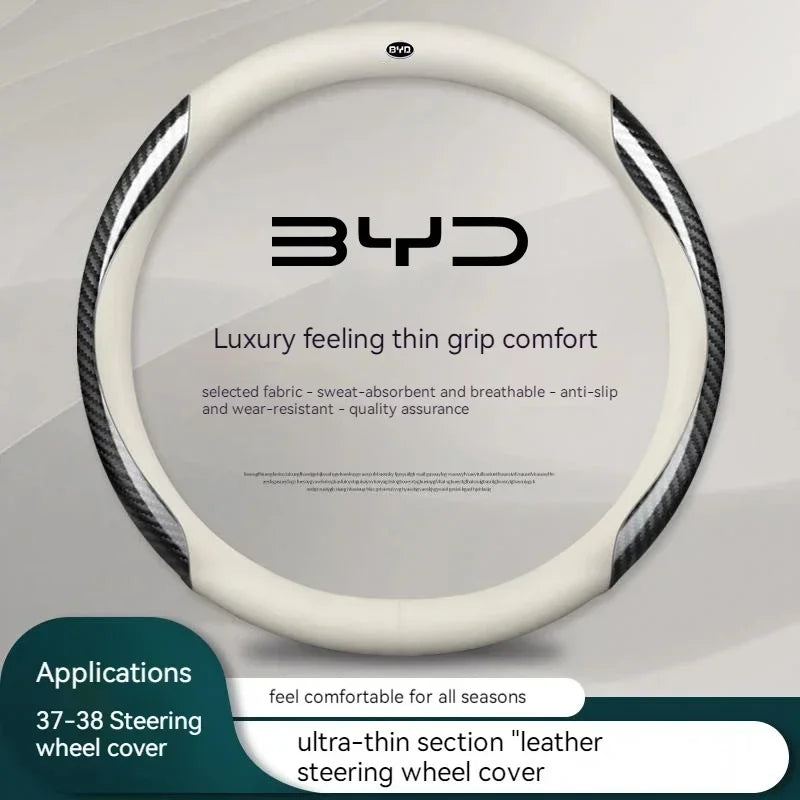 Genuine leather car steering wheel cover suitable for BYD Ato 3 Fa Feng Tang F3 E6 Yuan Song Plus EV F0 Qin Han Dolphin S6 CM World