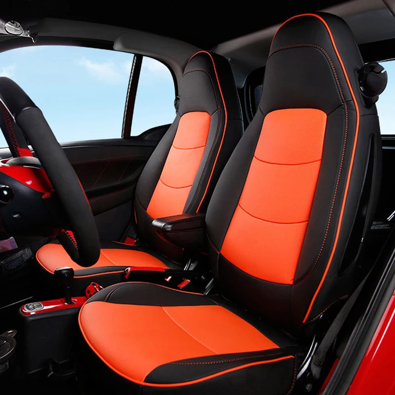 For Smart 451 Fortwo 09-14 Custom Car Seat Covers Protector All-Inclusive Breathable Cushion Season Interior Styling Accessories CM World