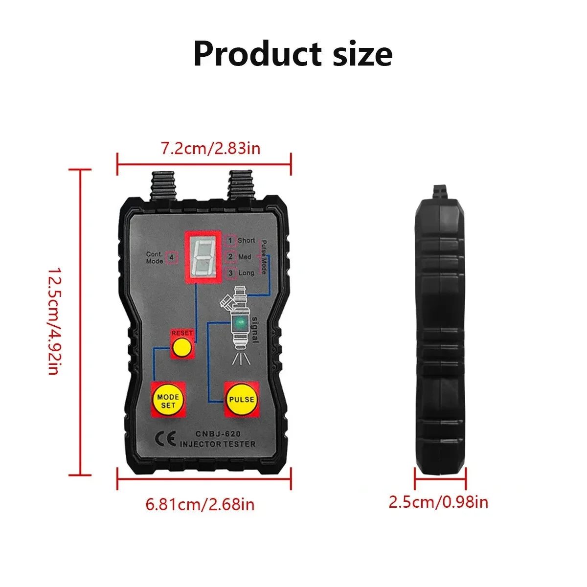 Newest Fuel System Scan Tool Automotive Cleaning Tool Kit Injector Flush Cleaner Car Fuel Injector Tester Portable 4 Pluse Mode CM World