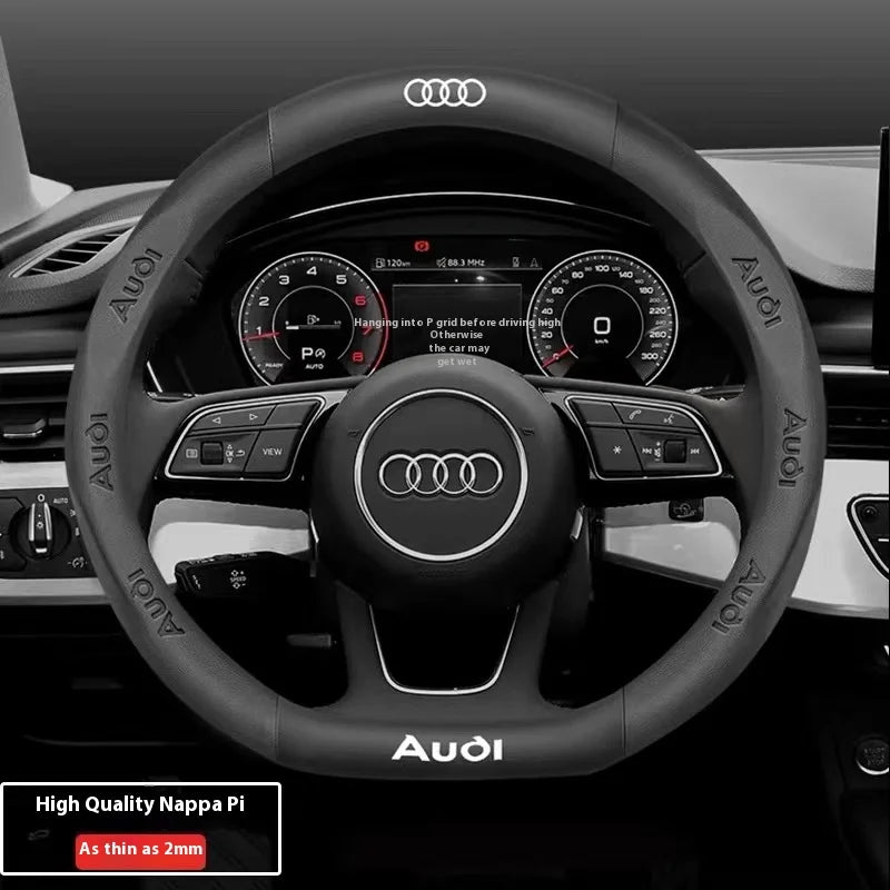 Car AntiSlip Carbon Fiber Leather Steering Wheel Cover For Audi A3 A4 A5 A6 A7 A8 Q1 Q2 Q3 Q5 Q7 Q8 S3 S4 S5 S6 RS3 RS4 RS5 TT CM World