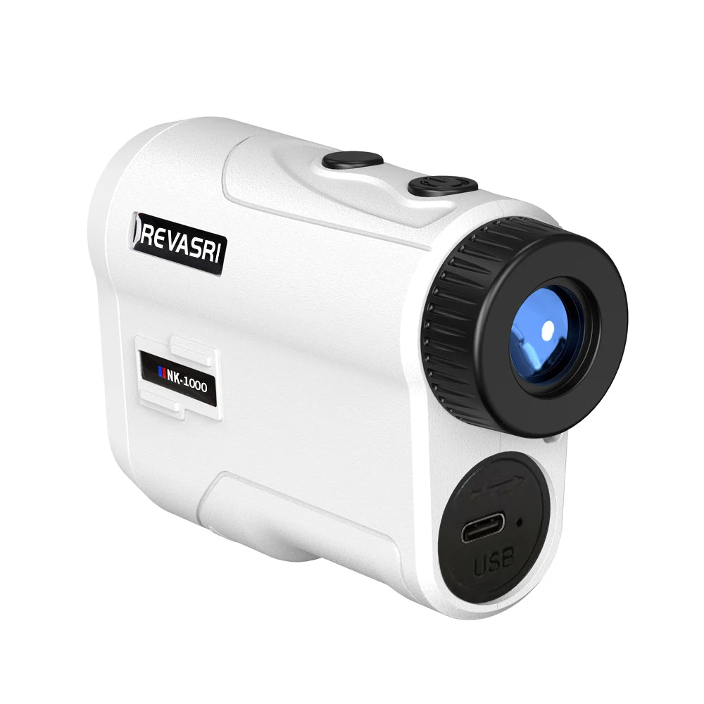 REVASRI Golf Rangefinder Rechargeable Distance Meter with Slope Switch and Flag Lock Vibration for Golfing Promotion and Hunting CM World