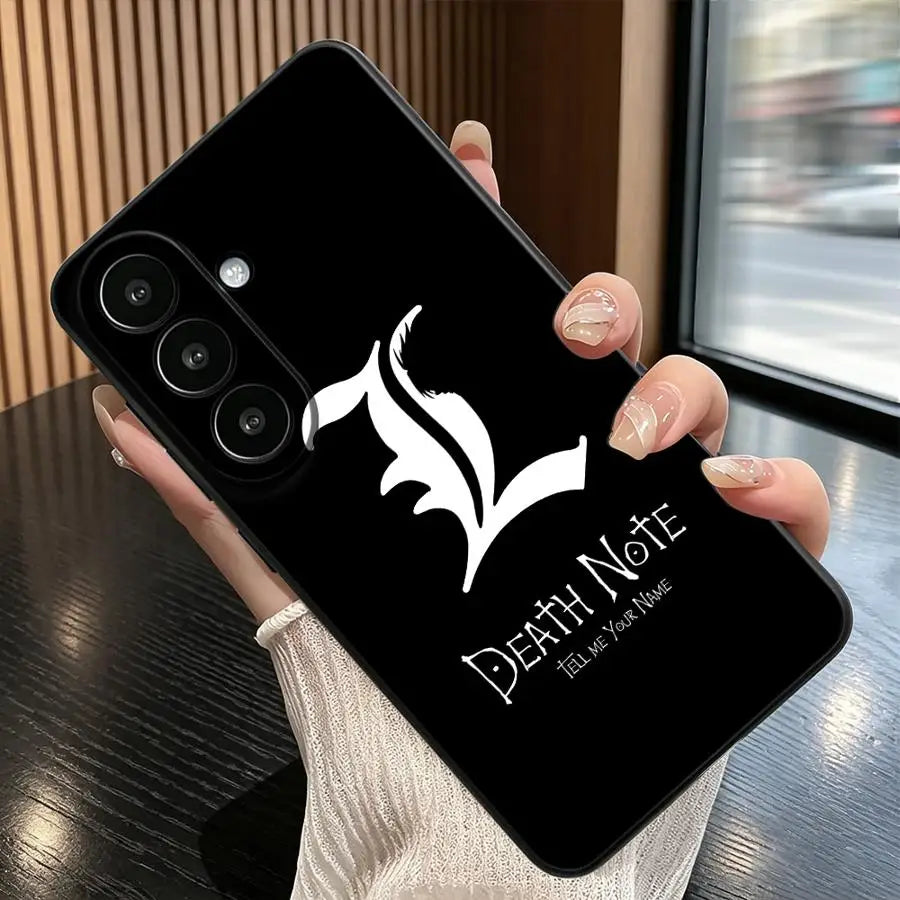 Phone Cover Case for Samsung Galaxy S26 Ultra S24 S10 S9 S25 Plus S23 S24+ S25+ S20 Note 20 8 9 10 S26+ S21 FE DEATH NOTE