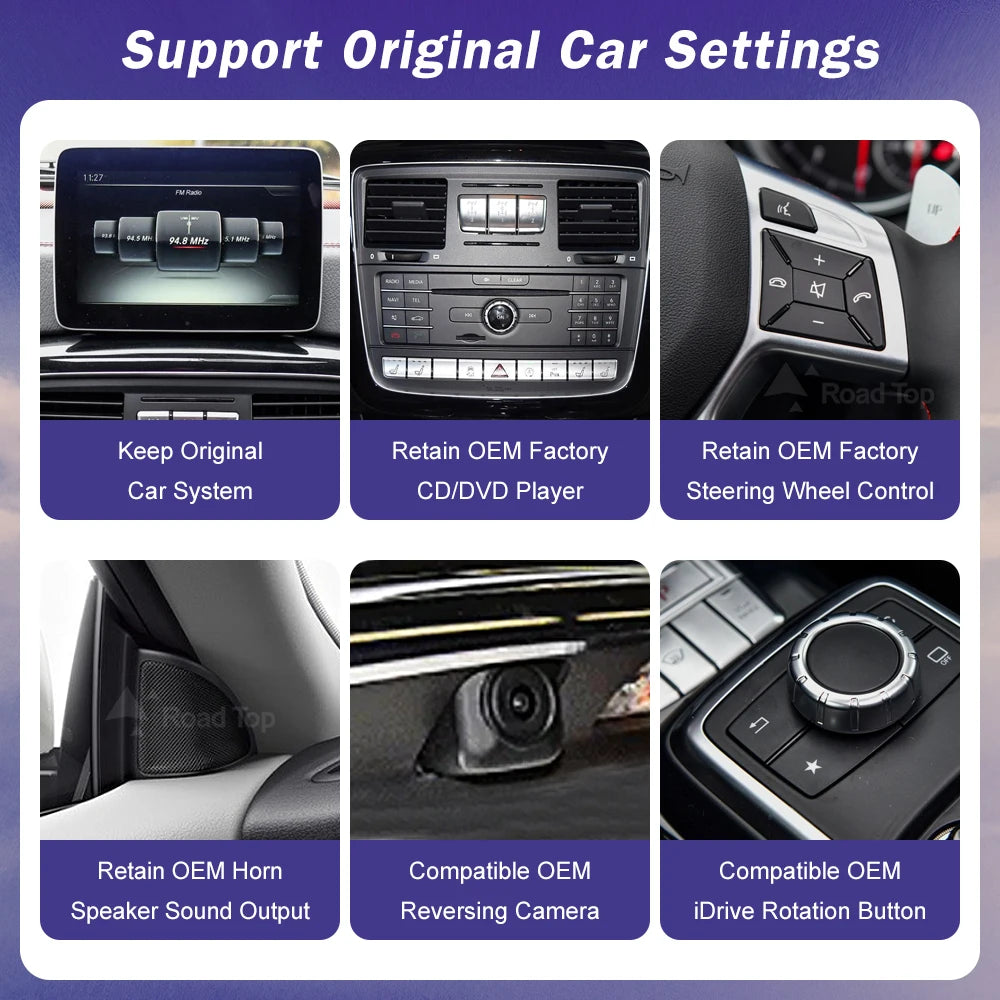 Linux Car Multimedia Touch Screen for Mercedes Benz G Class W463 2013-2018 Android Auto Wireless CarPlay Airplay Mirroring Radio