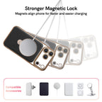 Luxury Business Textured Leather Phone Case, 360° Rotatable Stand Magnetic Protective Cover for iPhone 17 Pro Max 16 15 14