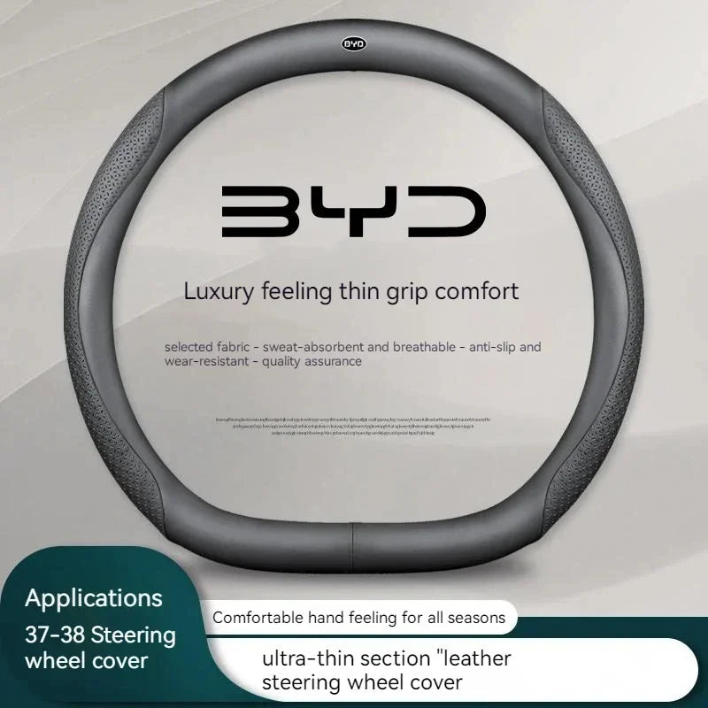 Genuine leather car steering wheel cover suitable for BYD Ato 3 Fa Feng Tang F3 E6 Yuan Song Plus EV F0 Qin Han Dolphin S6 CM World