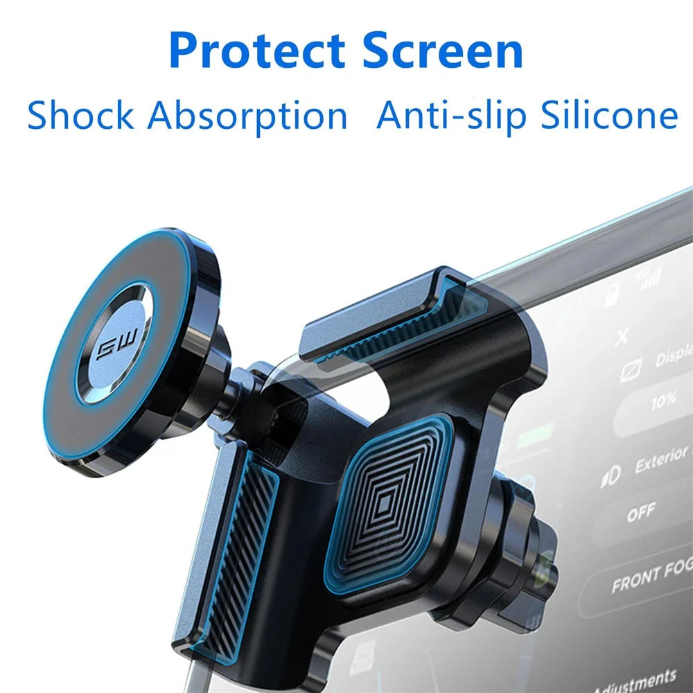 Magnetic Car Phone Holder for Tesla Model 3/Y/X/S Car Display Screen Side 360 Degree Rotation Car Mount for iPhone 12 13 14 15 CM World